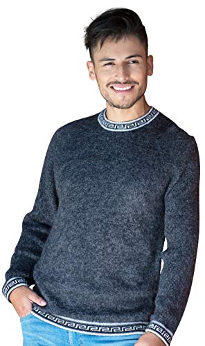 Gamboa - Genuine Alpaca Sweater - Dark Grey Roundneck Sweater