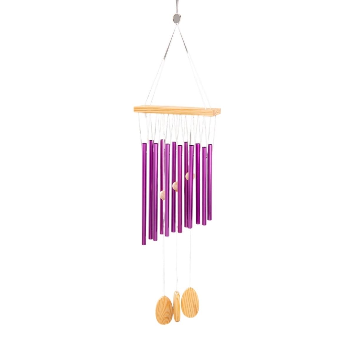 Memorial Wind Chimes Deep Tone Unique Tuning Relaxing Soothing Melody Sympathy Windchimes wind chimes(Purple)