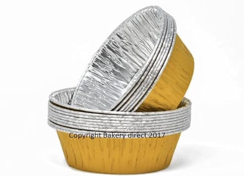 Bakery Direct 130 Round Gold Pie foils/Dishes