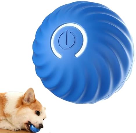 Zentric Active Rolling Ball Anti-Anxiety Automatic Moving Ball, Automatic Rolling Ball for Dogs, Automatic Smart Teasing Dog Ball, Electric Pet Toys, Active Rolling Ball for Dogs (Blue*1)