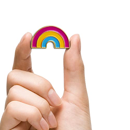 Image of 2 /12 /50 /100Pcs Pan Pansexual Pride Rainbow Lapel Pins Bulk-Supports LGBT Progress Gay Brooch Badge for Men Women Clothes Bags Hats