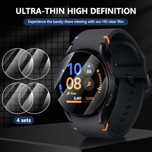Suoman 4-Pack for Samsung Galaxy Watch FE 40mm Tempered Glass Screen Protector,[Anti-Scratch] 9H Hardness protective film ﻿