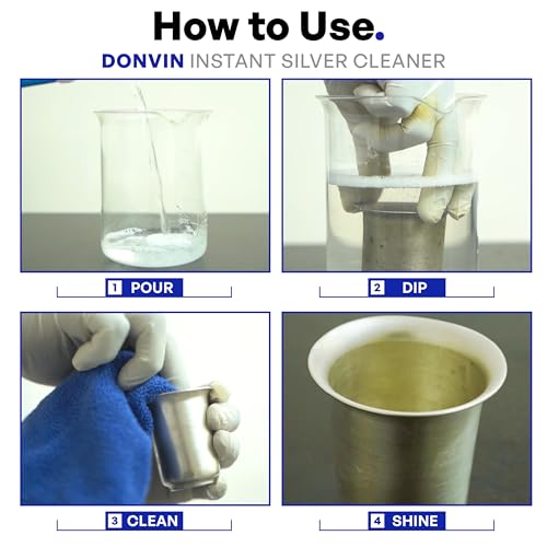 Image of Instant Cleaning Liquid, 1Ltr | Silver Dip Cleaner for Jewellery, Articles & Silverware | Instant Silver Cleaner | No Silver Loss | Quick & Effective