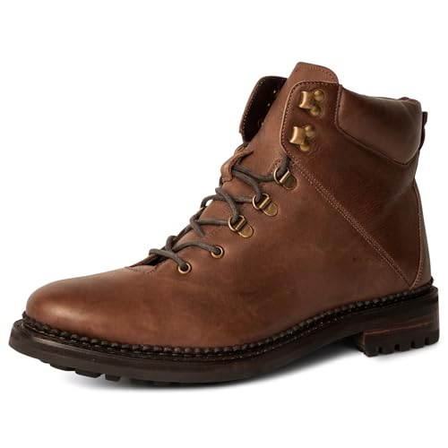 Best Norwegian Welt Hiking Boots for Ultimate Comfort 12 Anthony Veer Rockefeller Hiking Boots for Men | Pull-Up Dress Boots | Norwegian Welt Construction Chocolate Brown
