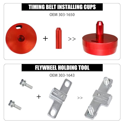 CISSIYOG Motor Einstellwerkzeug kompatibel mit Ford Transit 2.0 TDCi/EcoBlue, Nockenwellen Arretierung, Steuerzeiten Wechsel Werkzeug, Benziner Arretierwerkzeug, Zahnriemen Wechsel Werkzeug Set