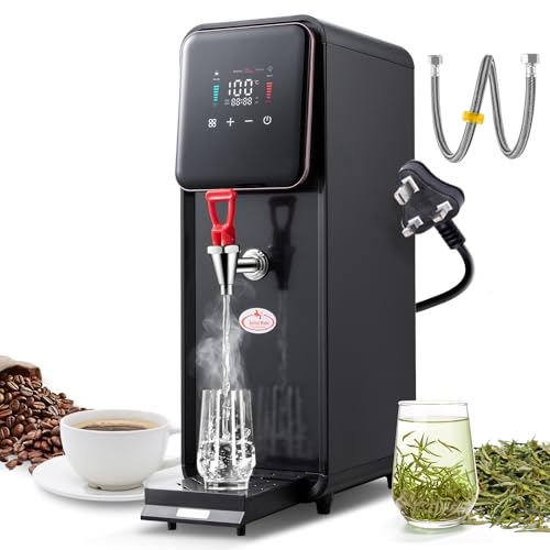 TERUISI Hot Water Dispensers Commercial Water Dispenser 12L Large Hot Beverage Dispenser Kettle Temperature Adjustable, 50L(13gal)/H Large Output 304 Stainless Steel Inner for Hotels, Restaurants, Bar