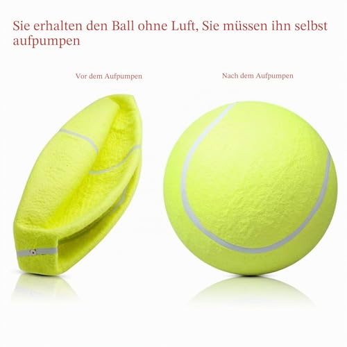 JZK Haustier Hundespielzeug Tennisball 24,1 cm Hund Aufblasbarer Tennisball Spielzeug für große Haustiere Spielzeug Indoor Outdoor Sport Strand