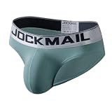 JOCKMAIL Herren Slip 3D Beute Baumwolle Herren Unterwäsche Bikini Low-Rise Unterwäsche für Alltag und Sport Männer (DE/NL/SE/PL, Alphanumerisch, L, Regular, Regular, 342 Grün)