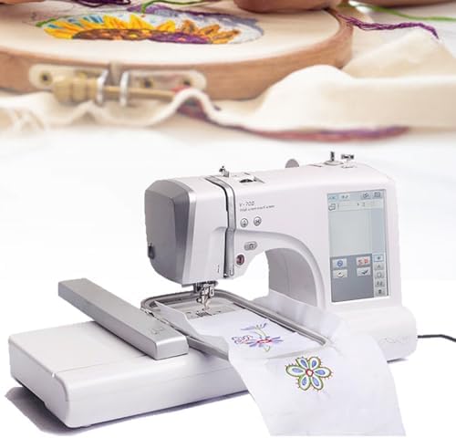 Automatic Embroidery and Sewing Machine with 150 Designs, 3.9x9.2 Inch Area, LCD Touch Screen for Easy Home Crafting