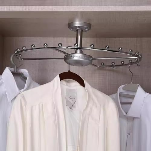 Soporte de barra de armario resistente, barra ajustable para colgar ropa, diseño giratorio de 360° para perchero y lavandería