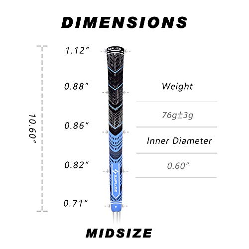 image for SAPLIZE CL04S Golf Grips Set of 13 Standard Complete Regripping Kit Al