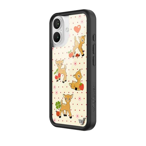 Image of Wildflower Cases - Compatible with iPhone 16 | Protective Black Bumper, 6.5ft Drop Test Certified, Women Owned Small Business | Animals Fruit Floral Holiday Aesthetic Trendy | Oh Deer