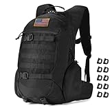 R.SASR Mochila de motocicleta 35L, mochila tática preta, mochila militar, Preto, 35L, Mochilas Daypack