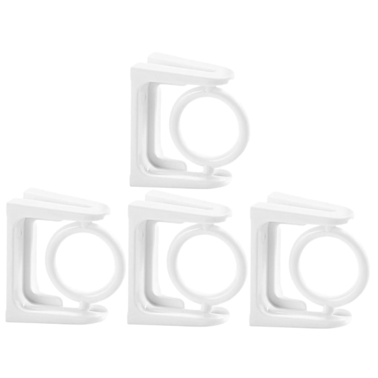 Zerodeko 5 Ensembles Crochet Rond Tringle À Rideau Magnétique Filet Filtrer Double Supports De Tringle À Rideaux sans Perçage Porte-canaux De Rideau De Plastique Blanche 4 Pièces * 5