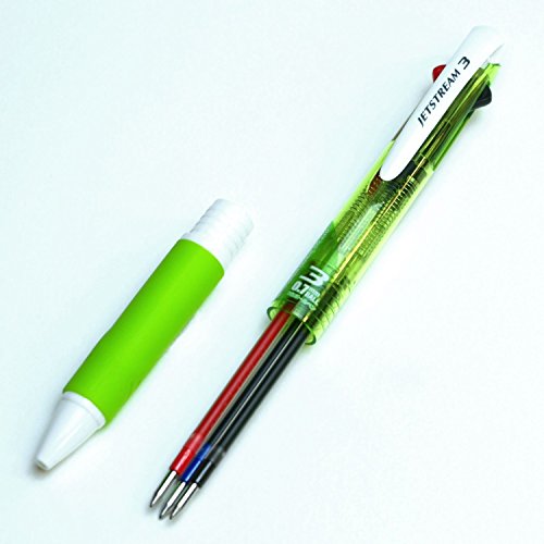 Uni Ballpoint Pen Jetstream 3 Color Black, Red, Blue Ink 0.7Mm, Green (Sxe340007.6) #TOP4