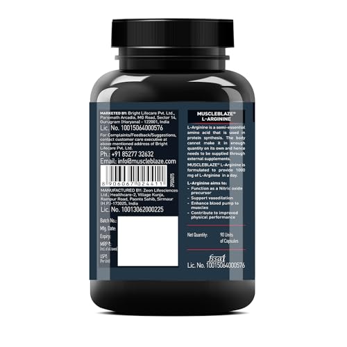 MuscleBlaze L-Arginine, 90 Capsules - Image 7