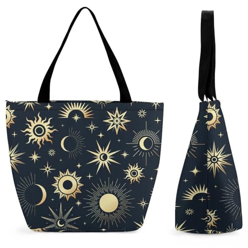 Sac à main pour femme spacieux soleil étoile lune pour ne plus manquer de place en voyage