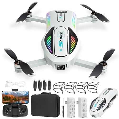 Drone Pieghevole con Telecamera 4K, GuKKK Brushless Motore Droni con 2...