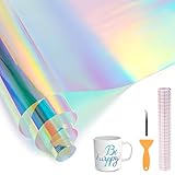 FALSKT Plotterfolie Textil Transferfolie Plotter Vinylfolie Plotter Flexfolie Plotter Textil Bügelfolie für Textilien 30,5cmx200cm zum Aufbügeln(Glänzend Silberfarben),Transferfolie,Schieber,Pinzette