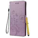 Klapber Custodia per Samsung Galaxy A52 5G, Cover Galaxy A52 5G Custodia in pelle, Portafoglio con Slot per Schede e Magnetica Protettivo Morbida Gomma Silicone Custodie Samsung A52 5G, Violet