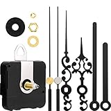 Long Shaft Clock Movement Mechanism Battery Operated DIY Repair Parts Replacement with 2 Pairs of Hands