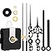Long Shaft Clock Movement Mechanism Battery Operated DIY Repair Parts Replacement with 2 Pairs of Hands