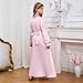Muslim Girls Abaya Ethnic Style Floral Prayer Dress Long Sleeve Middle East Dubai Robe Ramadan Eid Kaftan for 8-13 Years