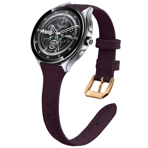 WoPail 22mm Leather Strap for Xiaomi Watch 5/ S4 / S4 Sport /S3 /S2 /S1 /watch 2/2 Pro