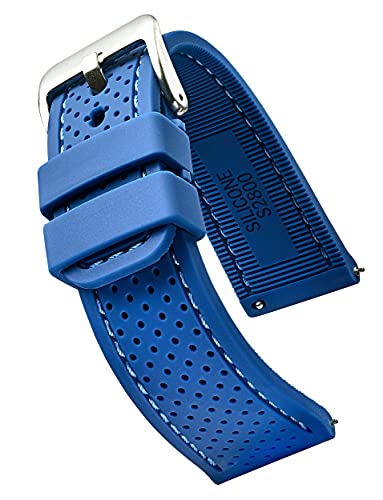 ALPINE Sporty Premium Soft Silicone Adjustable Watch Band - Replacement Rubber Watch Bands for Women & Men - Waterproof Quick Release Watch Straps - Compatible with Regular & Smart Watch Bands