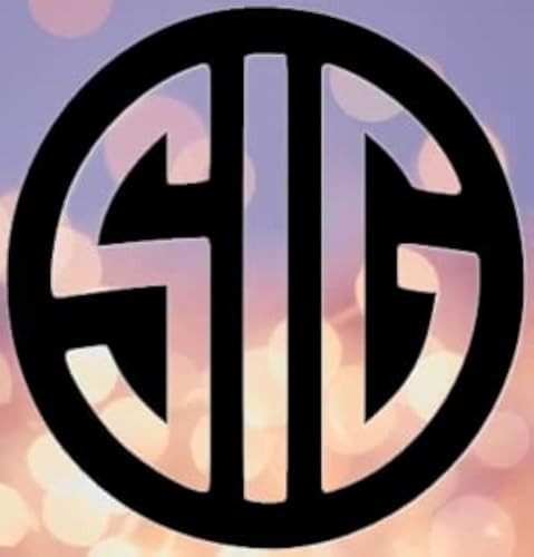 Image of SIG Decal - Multi Colors - (4 X 4 Black & Clear) - Vinyl Car Bumper Sticker, Gun, Truck, Window, Motorcycle, Helmet, Bumper, Laptop