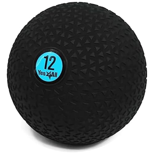 Yes4All Slam Ball, No-Bounce Ball for Exercise, Cross Training and Core Strength Workout 12lbs...