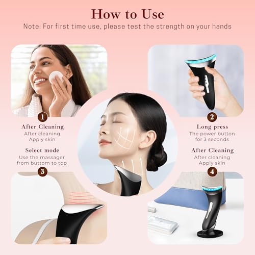 Image of Brago 7-in-1 EMS Face & Neck Massager | Skin Lifting Device with LED Light & Heat Therapy | Reduces Wrinkles, Anti-Ageing & Double Chin | Skin Tightening & Firming Tool for Glowing Skin | Type-C Rechargeable