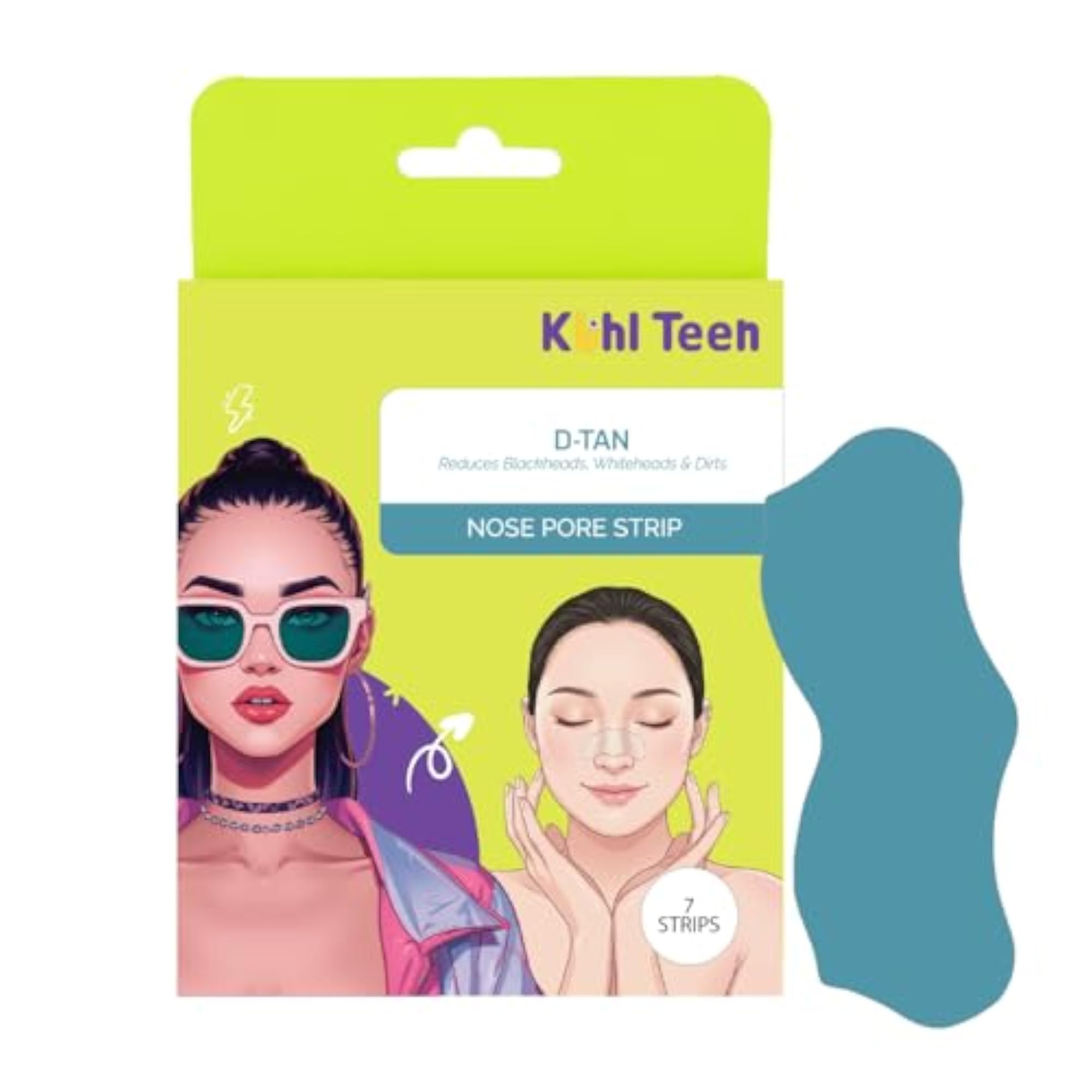 KuhlTeen D-Tan Nose Pore Strips for Men & Women, 5 Strips