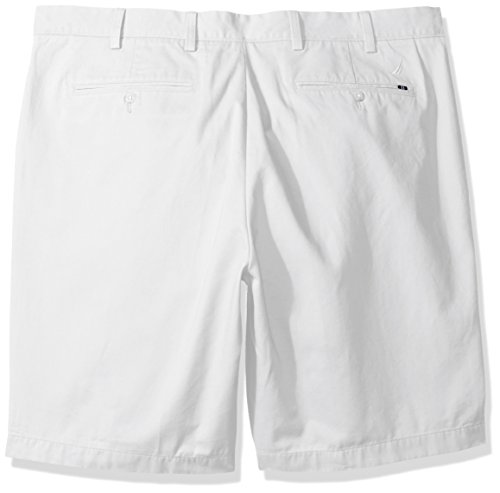 Nautica Men's Big and Tall Cotton Twill Flat Front Chino Deck Short-C92110, Bright White, 46W