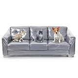 Besti Plastic Couch Cover for Pets - Clear Slipcovers for Big Sofas - Dust, Water, Dirt Furniture, Upholstery Protectors for Home, Living Room - Dog and Cat Scratch, 96x42x40