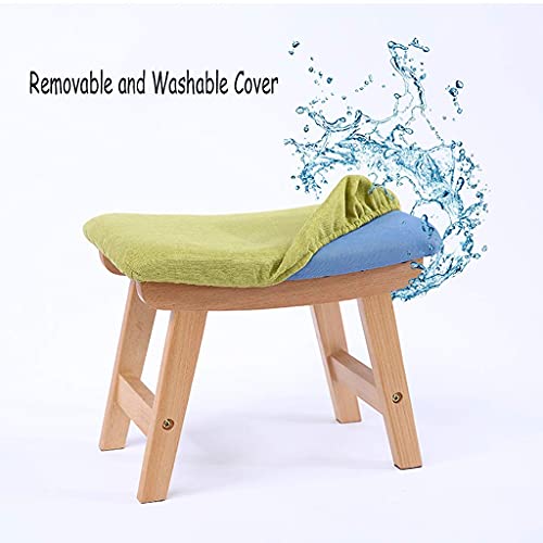 Repose-pieds tabouret carré en tissu rembourré pour salon