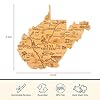 Totally Bamboo Destination West Virginia Shaped Cutting Board – Bamboo Charcuterie and Serving Board with Hang Tie for Wall Display #3
