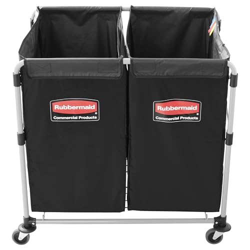 Rubbermaid 1881781 Collapsible X-Cart, 8 Bushels, Multi-Stream, Black, 35.7" x 2.665" x 2.665"