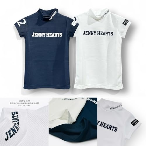 Jenny Hearts Jr. WAFFLE MOCK NECK SHIRT GIRLS XS ネイビー