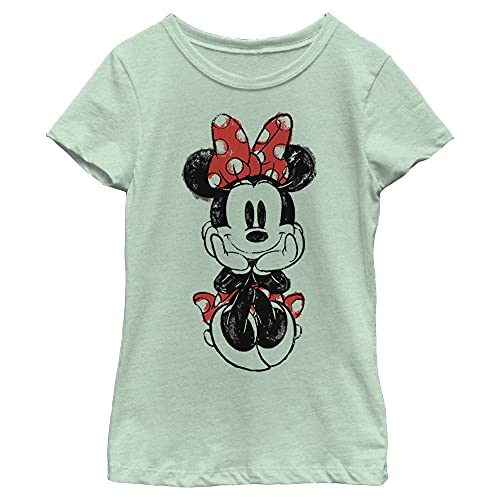 Image of Girl's Mickey & Friends Sitting Minnie Sketch T-Shirt