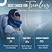BCOZZY Travel Neck Pillow for Airplane – Patented Double Support for Head, Neck, and Chin. Best for Long Flights, Plane Sleeping, and Car Rides. Adjustable Size. Fully Washable. Carry Bag. Large, Gray