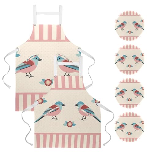 Tablier de cuisine réglable Lot de 2 avec broches pour pâtisserie et service en bar