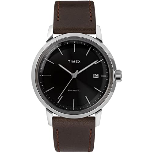 Timex �����Y �}�[���� �������� 40mm �r���v, �u���E��/�V���o�[/�u���b�N�B, One Size, Marlin ���������B