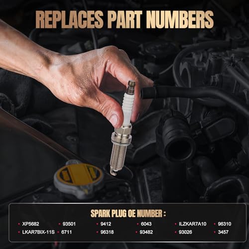 Image of Iridium Platinum Spark Plug XP5682 4 Pack for Honda Civic | Fits Acura ILX /TLX; Accord /Civic /CR-V /Fit; Fits Mazda 3 /6 /CX-3 /CX-5 /MX-5 Miata; Crosstrek /Forester /Impreza /Legacy /Outback