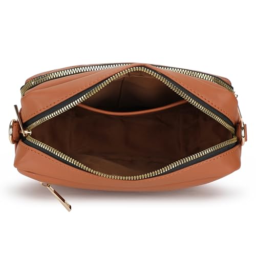 Image of K London Women's Cross Body Sling Bag with Pouch faux Leather Sling Bag for Women - Girls Travel Crossbody Bags with Adjustable Strap - Ladies Shoulder Purse Stylish Handbag