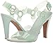 KARL LAGERFELD Women's Cieone Iridescent Ankle Strap Dress Heel, Mint Julep, 8.5
