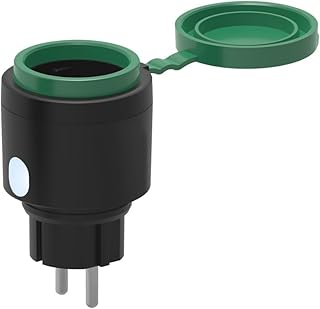 Offgridtec Smart WiFi Außensteckdose, App-gesteuert über Smart Life/Tuya, Echtzeit-Energieüberwachung, Timer & Szenen, Alexa/Google Home kompatibel, 16A/3680W Maximalbelastung, 1 Stück