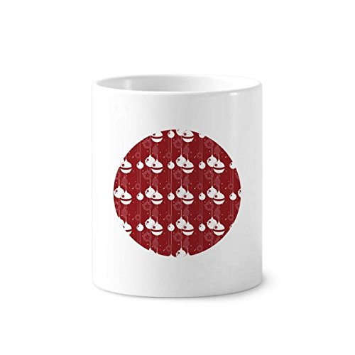 Cadeau de Noël motif rouge porte-brosse à dents et stylo en céramique tasse 350ml