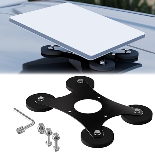 DAIERTEK Starlink Mini Car Magnetic Mount - Ultra Strong 220LBS Quick Release Roof Mount Kit, 360° Rotation, No Drill Universal Magnetic Car Mount for RV Van Truck Boat Yacht Vehicle