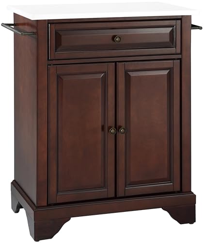 Crosley Furniture Lafayette Stone Top Small Portable Rolling